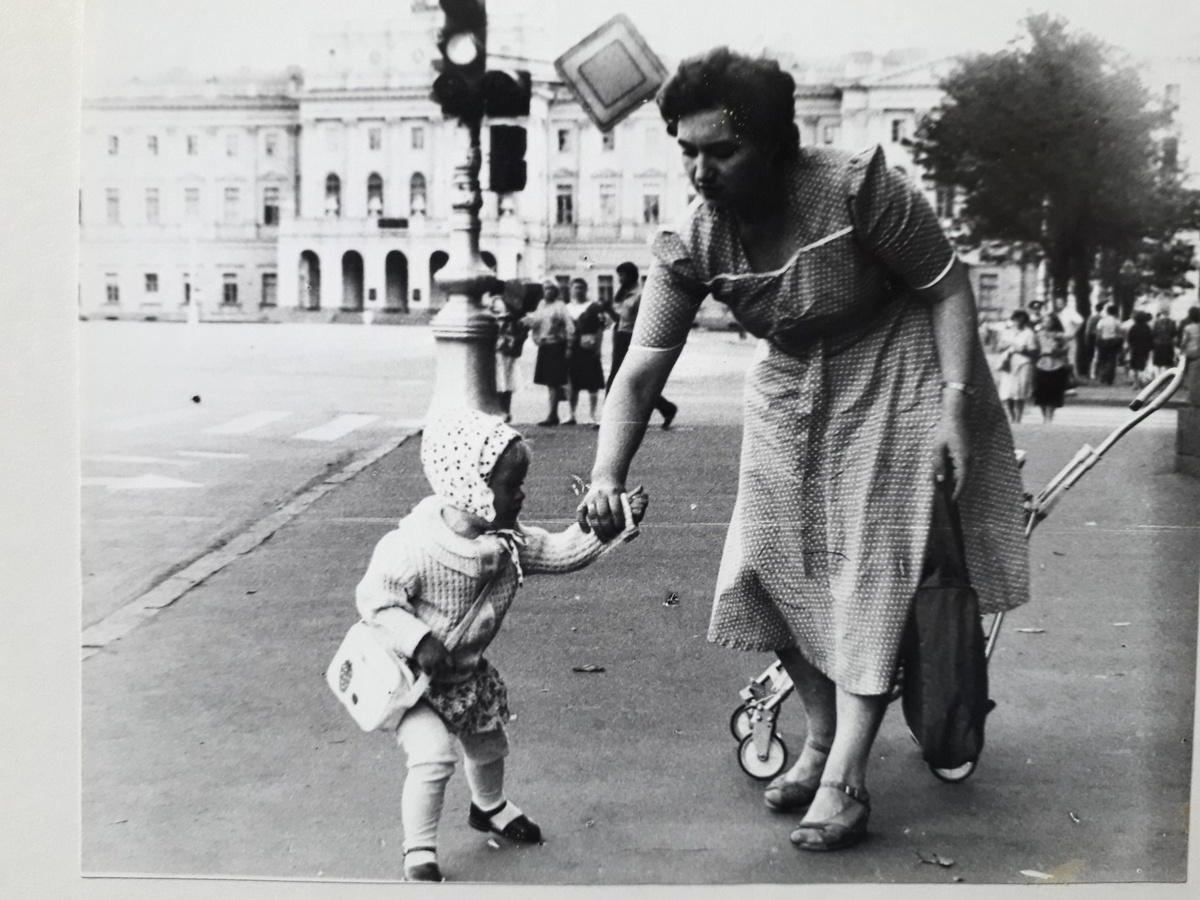 Ленинград, 1989 год, мы с мамой