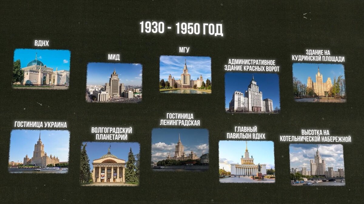 Постройки Москвы 1930-1950 гг.