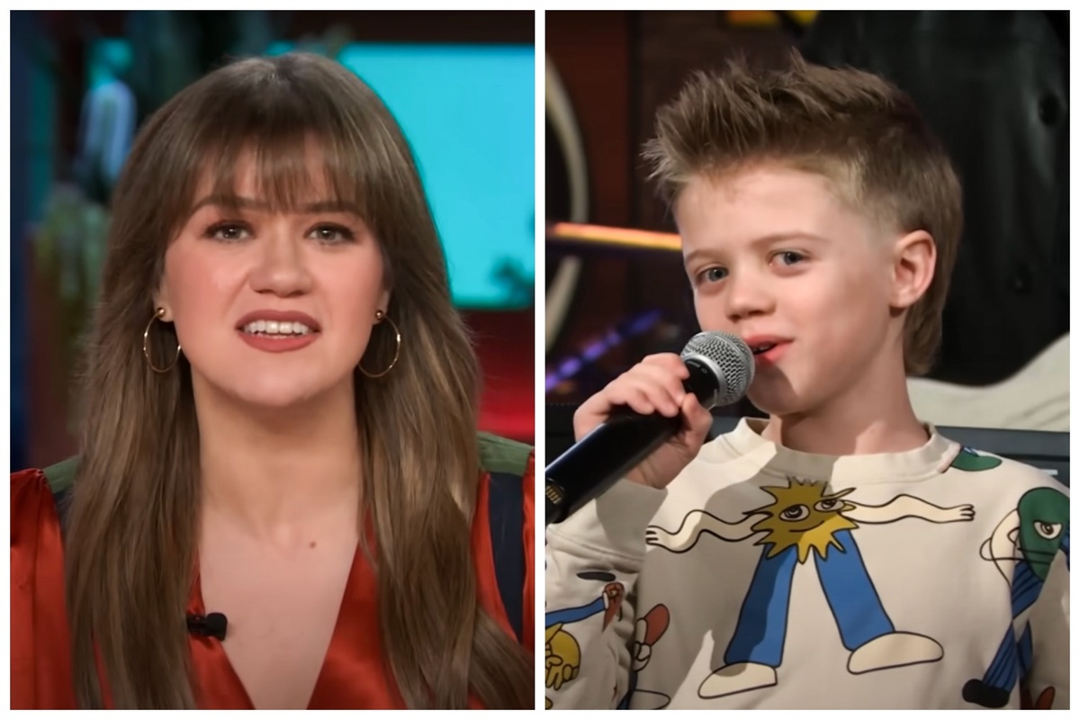 Келли Кларксон с сыном Реми