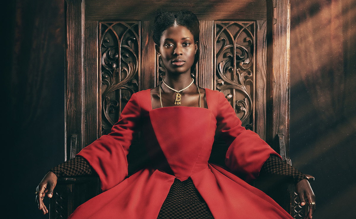 Постер сериала "Анна болейн. На нём изображена главная героиня сериала.