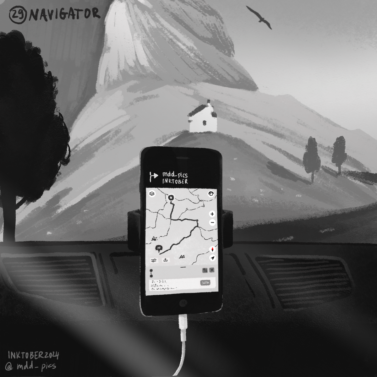 моя иллюстрация к челленджу инктобер