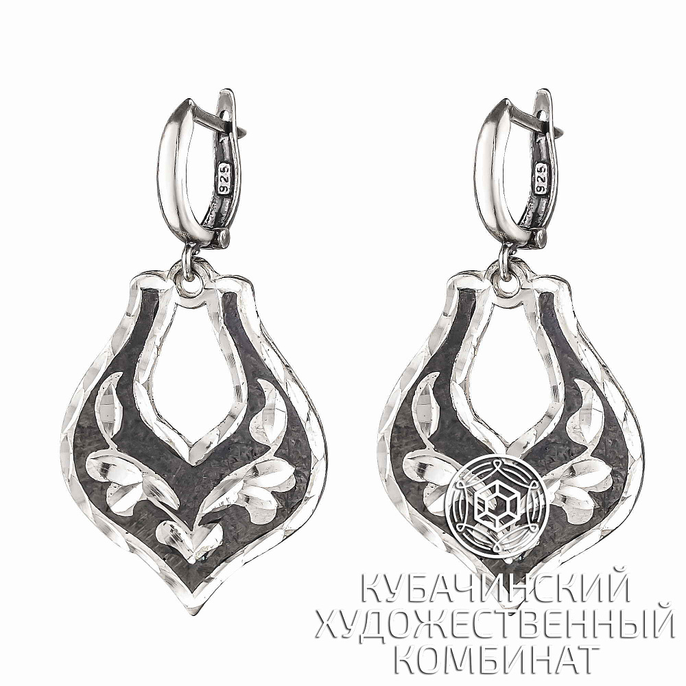 Крупные серьги из серебра