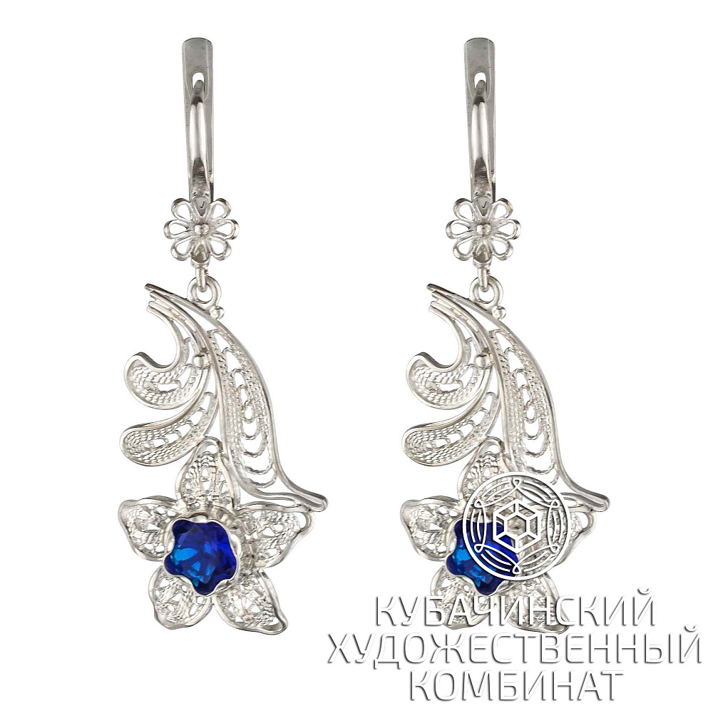 Длинные серьги из серебра