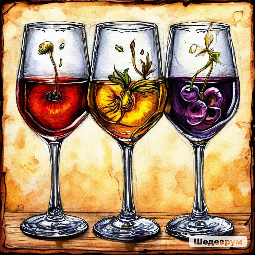 Ароматы в каждом бокале (Сгенирировал Шедеврум)