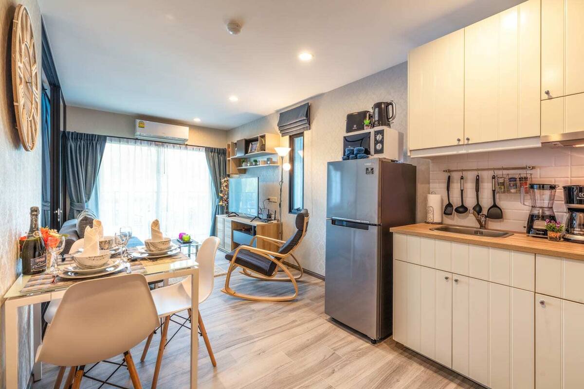 Полная меблировка квартира с 1 спальней в ЖК Тайтл Най Янг, Пхукет