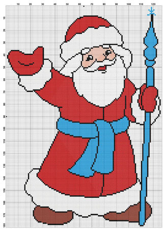 Размер 125 на 178 стежков, цветов 8