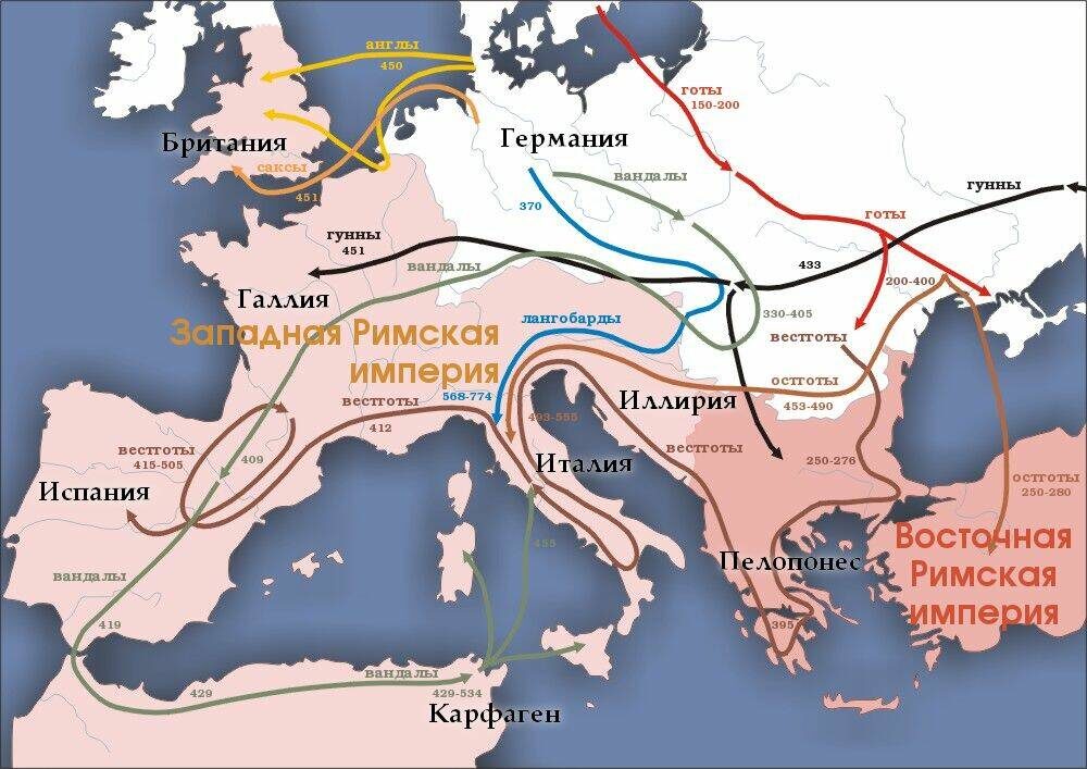Переселение готов в Крым (карта из интернет)