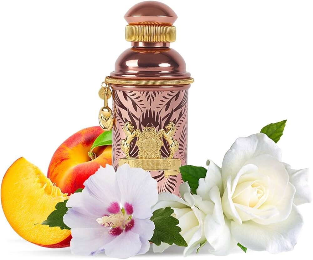 Верхние ноты: персик, мандарин, тоффи и грейпфрут. Средний аккорд: дамасская роза, роза, пачули и фиалка. База: мускус и мох.