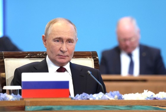    Владимир Путин на заседании Совета коллективной безопасности ОДКБ в расширенном составе