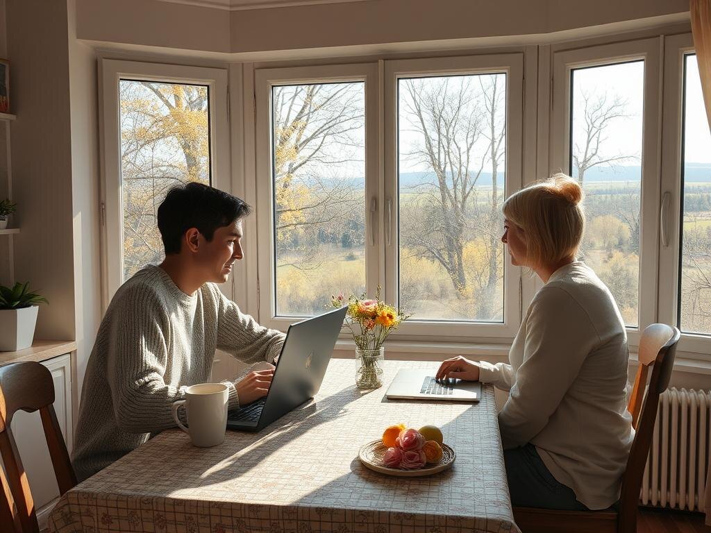    Деловая беседа за кофе