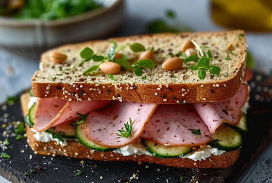    Самый вкусный бутерброд с творожным сыром: «Кот Матроскин» с колбасой