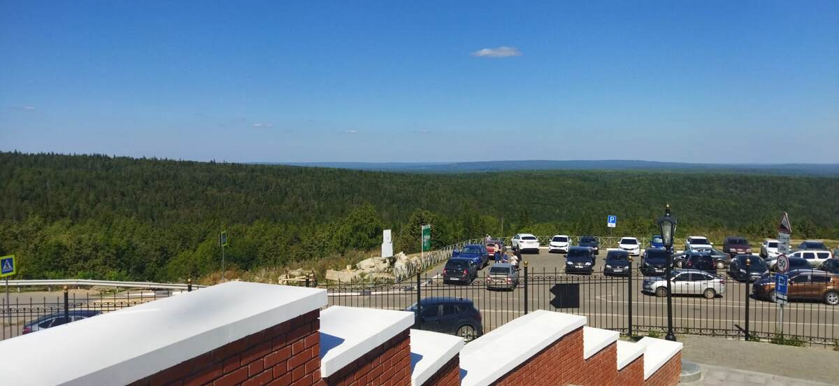 Вид с Белой горы. Белогорский монастырь. Пермский край