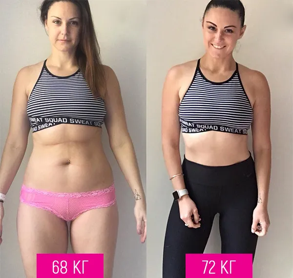 Одинаковый вес но разная фигура
