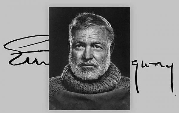 Фотопортрет Хемингуэя работы Юсуфа Карша