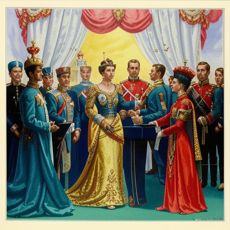 Открытка в честь коронации Николая II в 1896 году