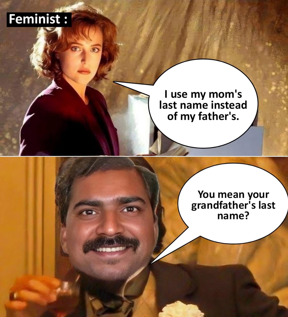 Смешная картинка про феминистку. Картинка из открытого источника. 