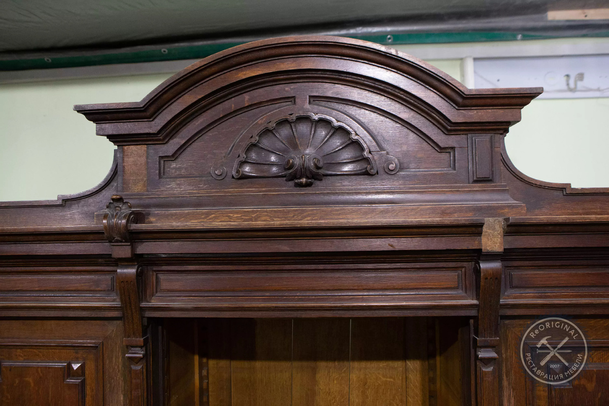 Реставрация антикварного буфета в стиле Модерн 1900