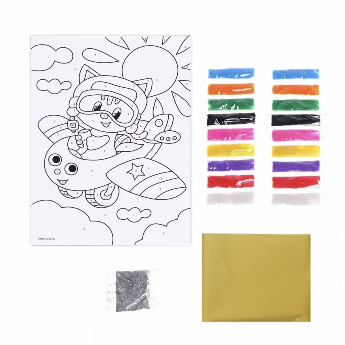 Раскраска на отдельном листе. На фото ее нет.