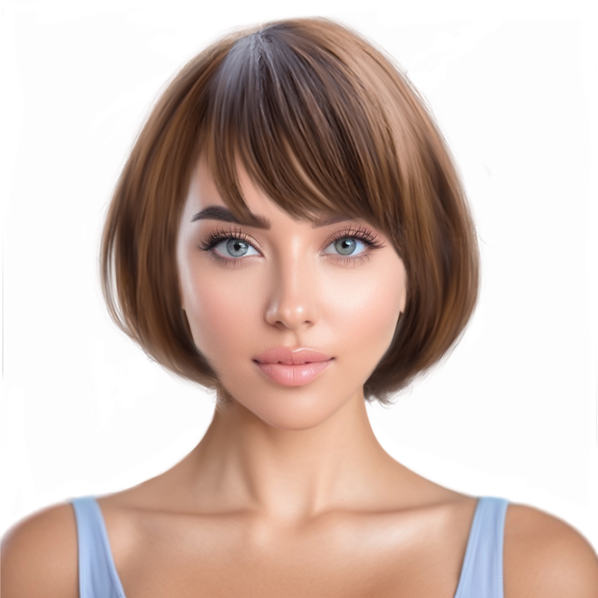 Стрижка боб на треугольном типе лица