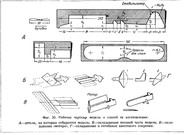 Рабочие чертежи модели и способ ее изготовления