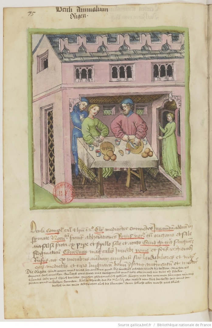 Иллюстрация из рукописного манускрипта 15 в. Национальная библиотека, Франция.