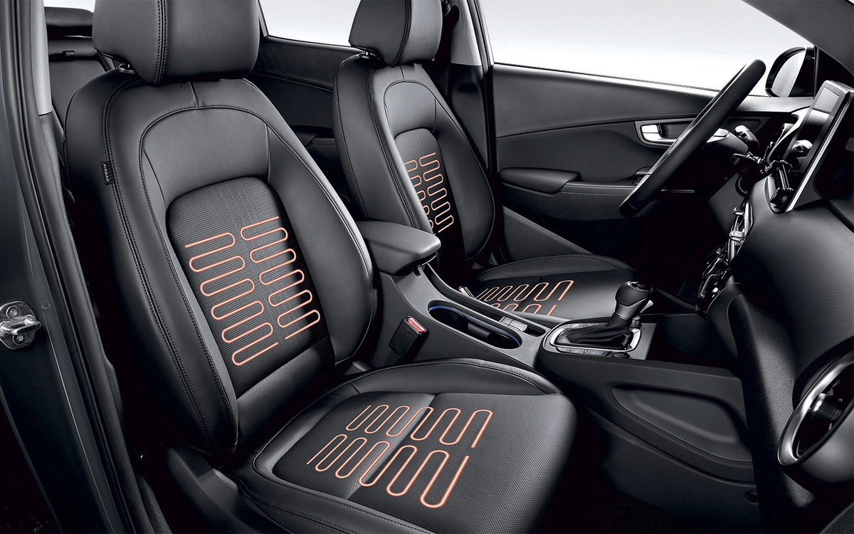 Hyundai📷Принцип работы обогрева сидений аналогичен таковому у стекол или зеркал. При нажатии кнопки по проводнику протекает электрический ток, и проводник нагревается