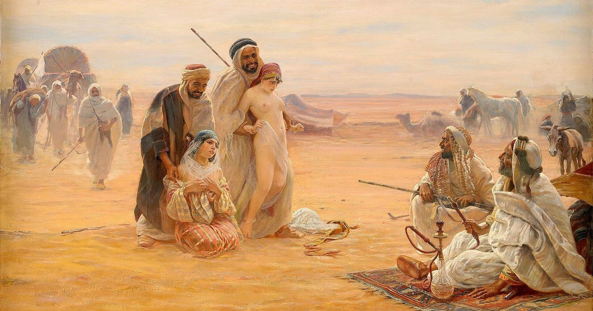 Картина невольничий рынок в стамбуле