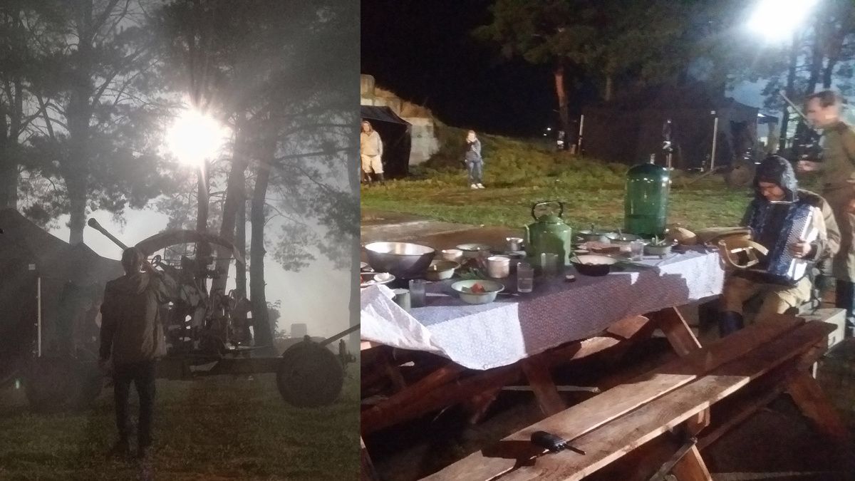 Пример супер мощного прибора на съёмках фильма «На Париж!» 2018 - фото из личного архива автора