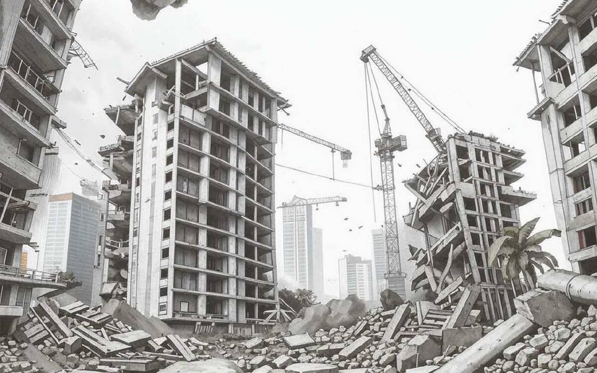    Строительный рынок ожидает волну дефолтов девелоперов в 2025 году Иллюстрация: нейросеть «Кандинский»