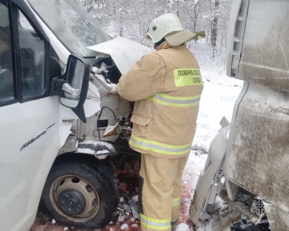    Ликвидация ДТП в селе Паликский Кирпичный завод Фото: ГУ МЧС по Калужской области