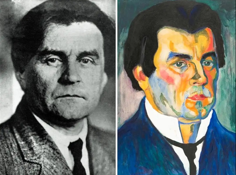 Портрет Казимира Малевича; с Автопортретом Казимира Малевича , 1910, Государственный Русский музей, Санкт-Петербург