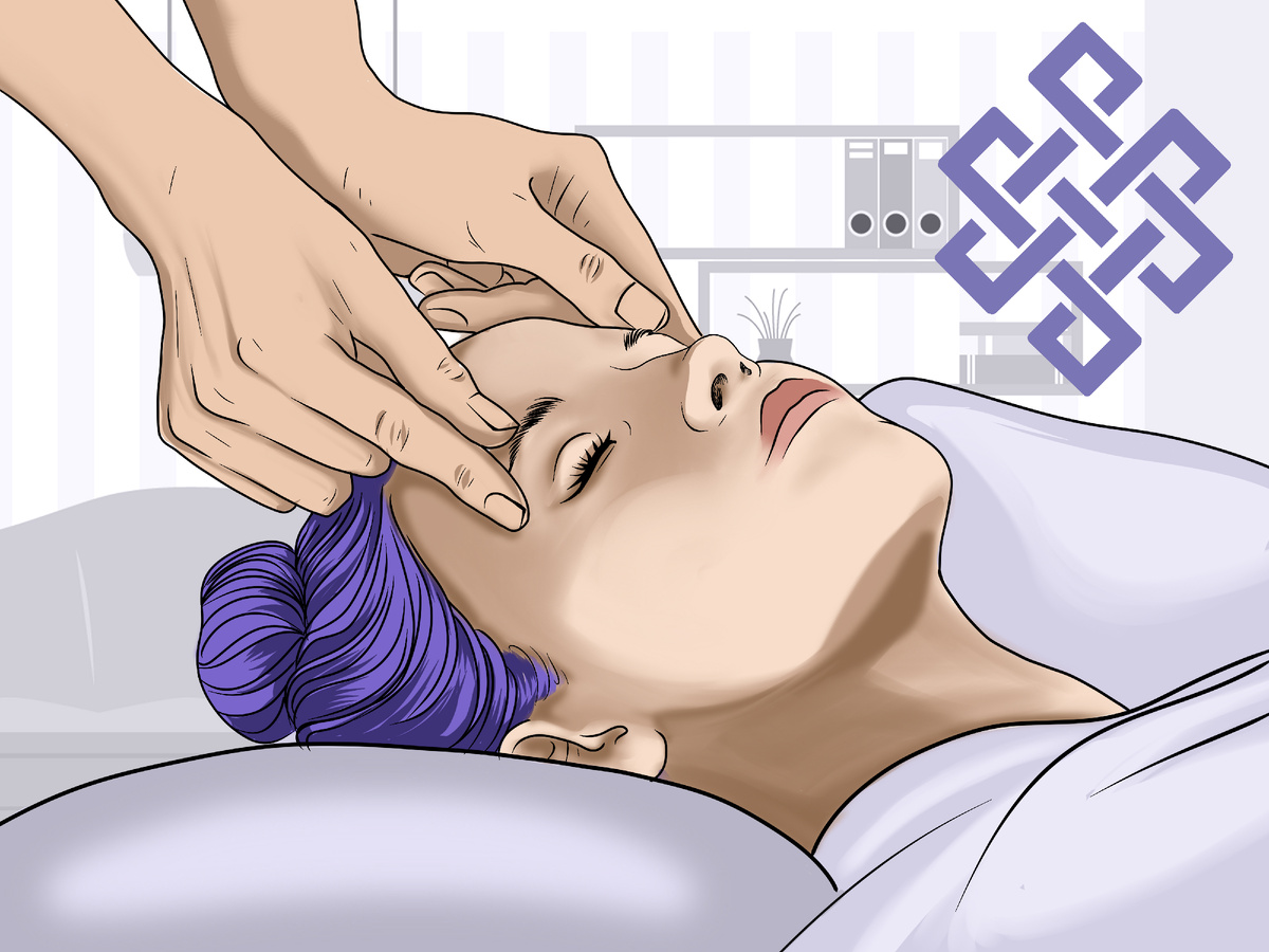 Точечный массаж при головной боли 