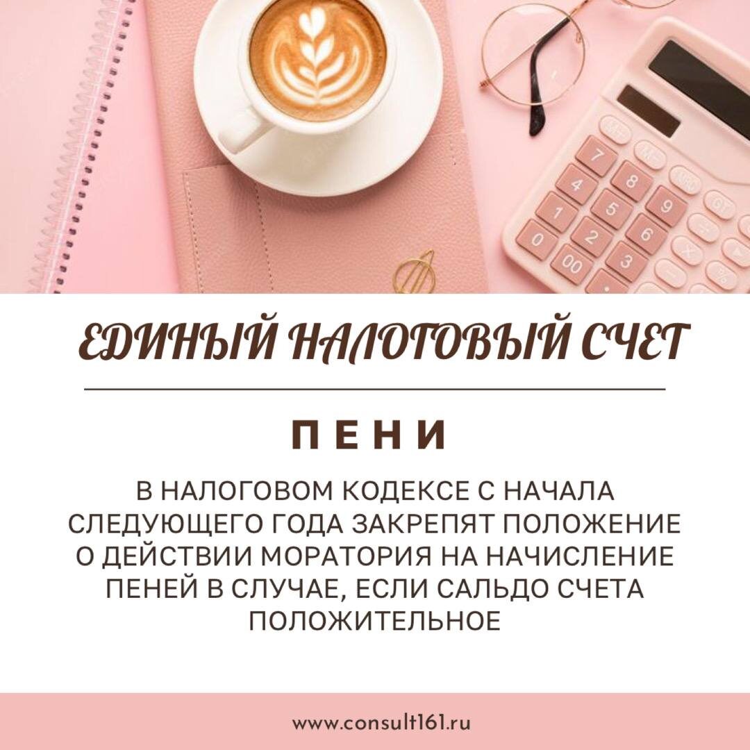 единый налоговый счет. пени