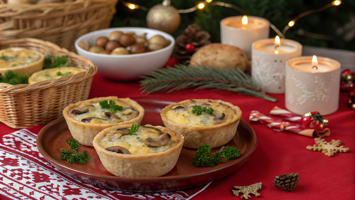 Картофельные гнёзда с грибным жюльеном