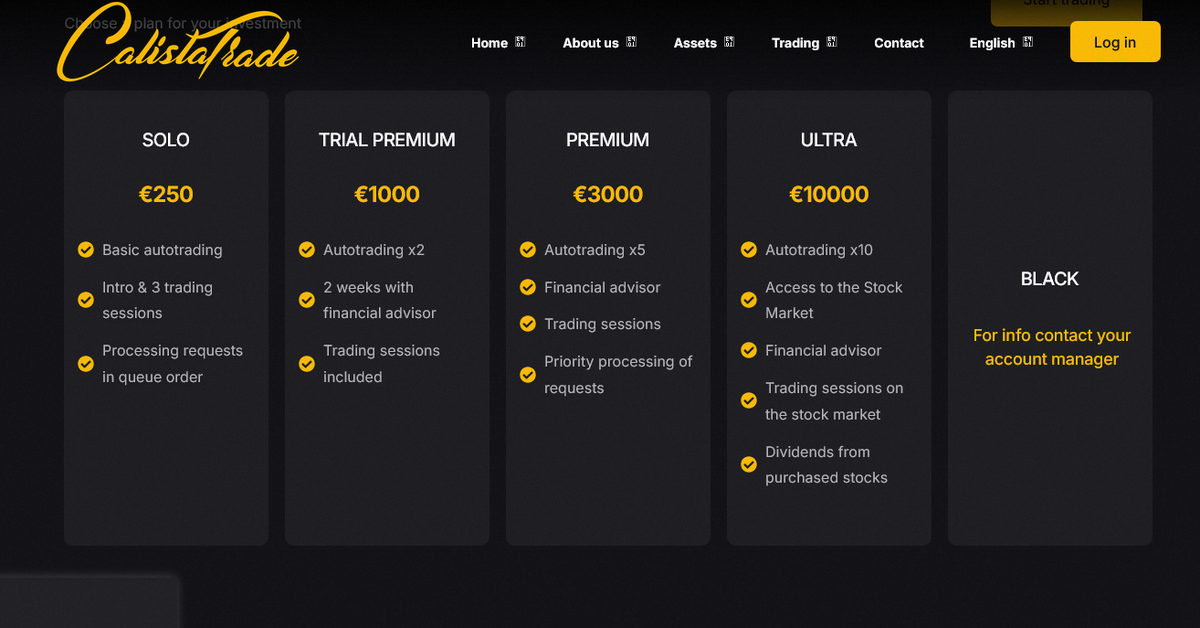 Основные признаки мошеннического брокера Calistatrade