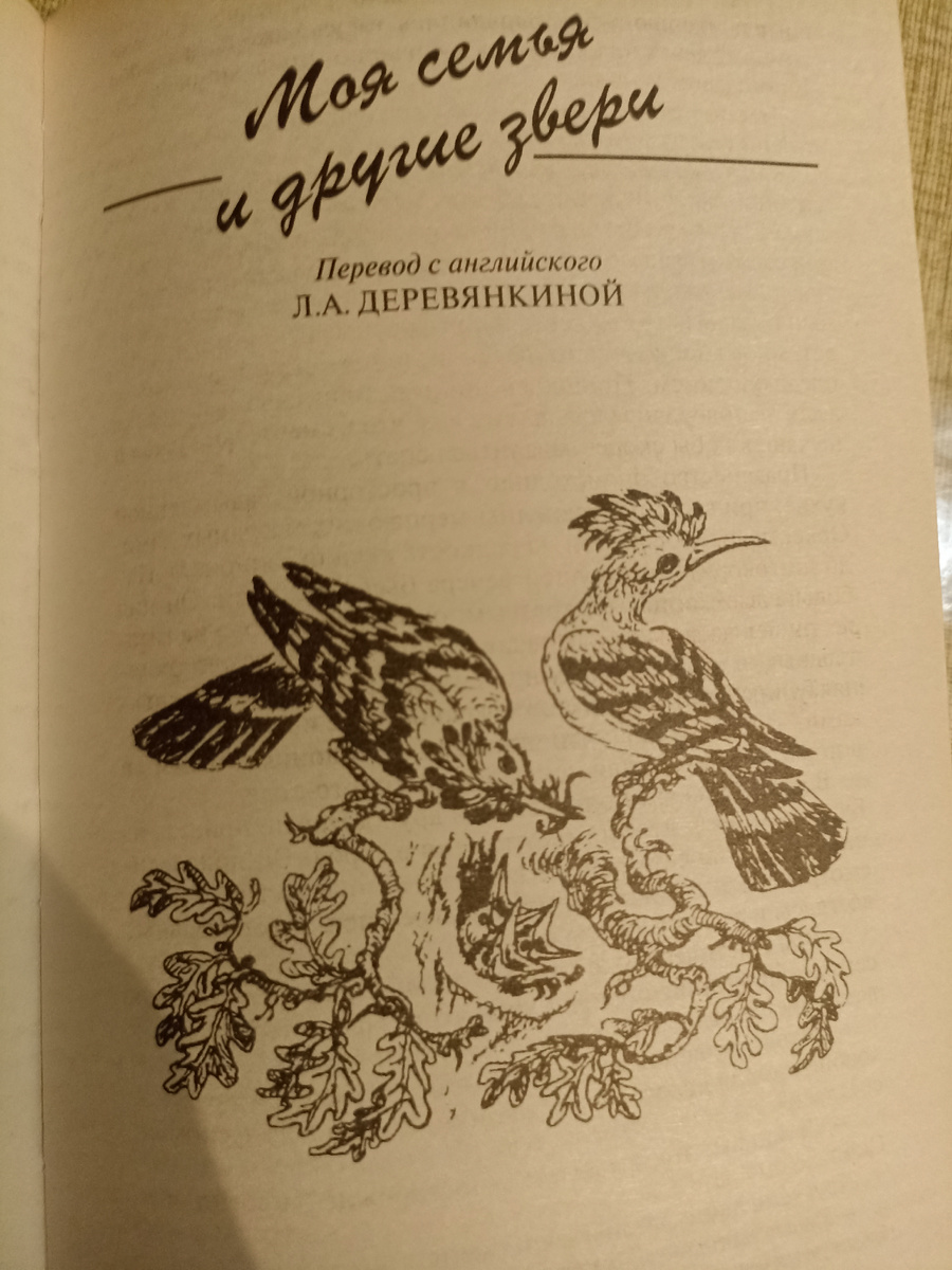 Из-за того что моя книга состоит из трёх частей, здесь изображено фото к книге " Моя семья и другие звери".