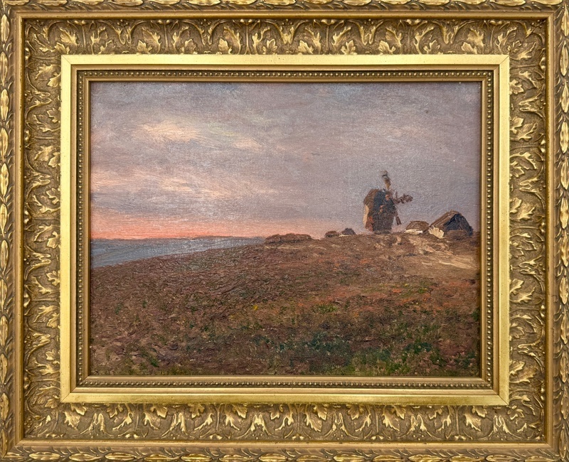 Вечер. Мельница. 1908 г., материалы: холст, масло, размеры: 26,7 х 35 см. Источник: https://moscow-auction.ru