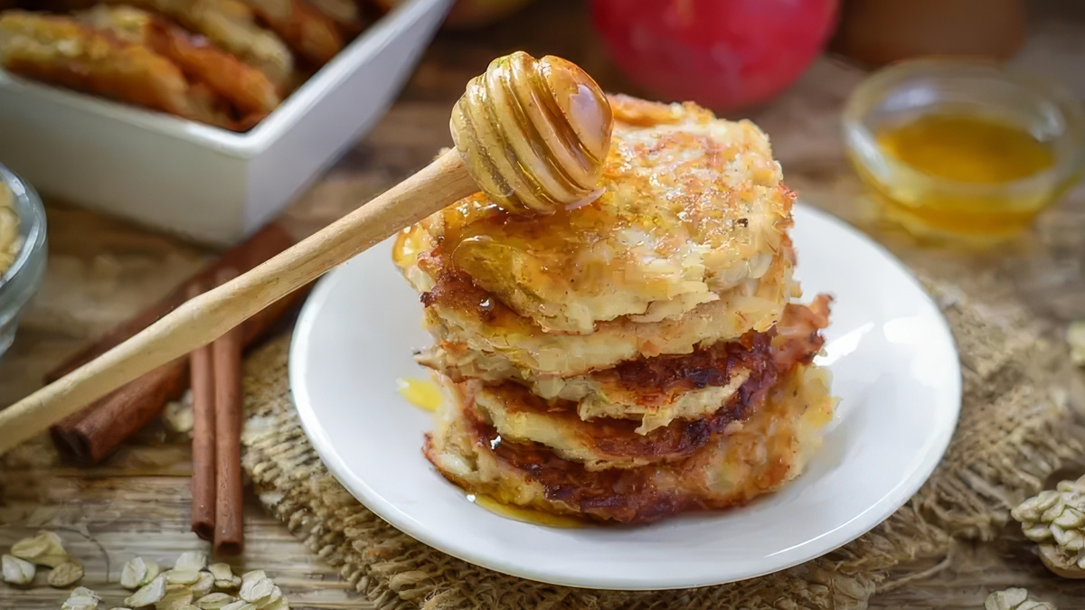Оладушки без молока с бананом