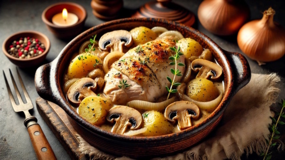    Готовим в горшочках: ароматная индейка с грибами и картофелем Виктория Шварц