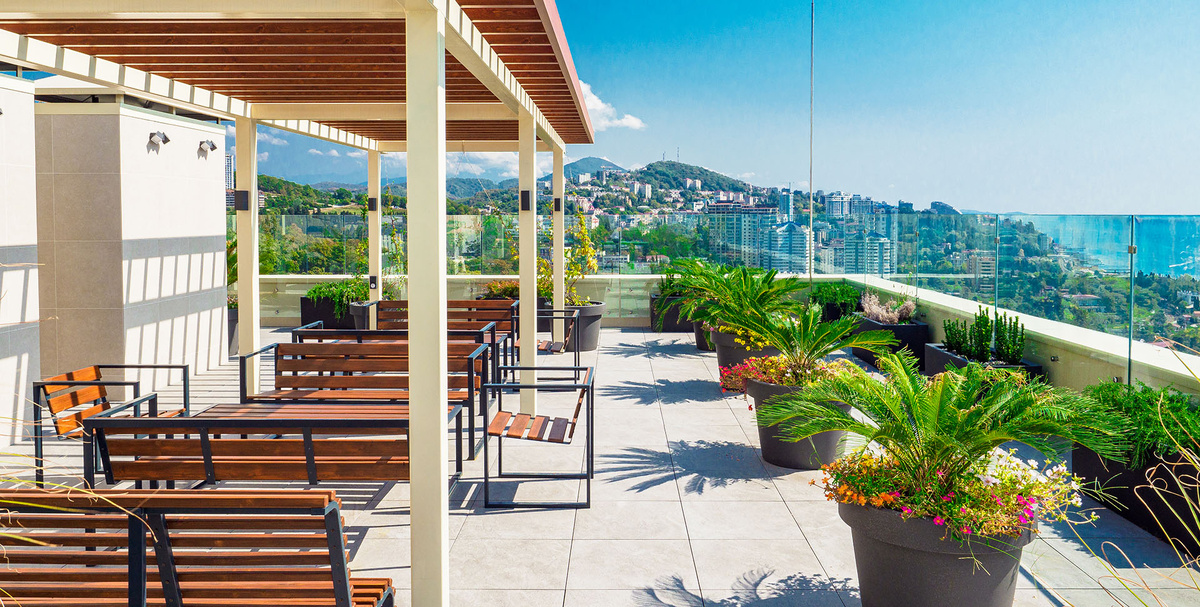 Эксплуатируемая крыша ЖК Метрополь