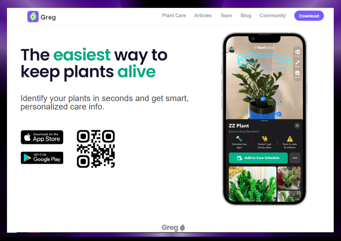 Скриншот с официального сайта приложения Greg