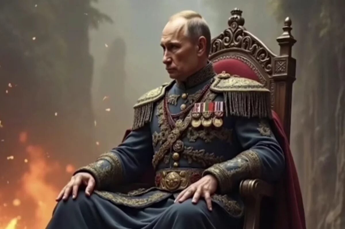    Кадыров опубликовал ИИ-изображение с Путиным на троне