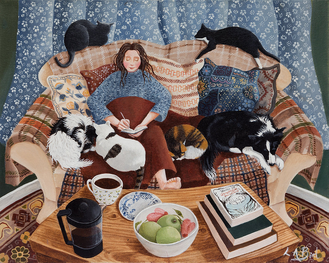 © Люси Алми Бёрд (Lucy Almey Bird). Ночь на софе. 