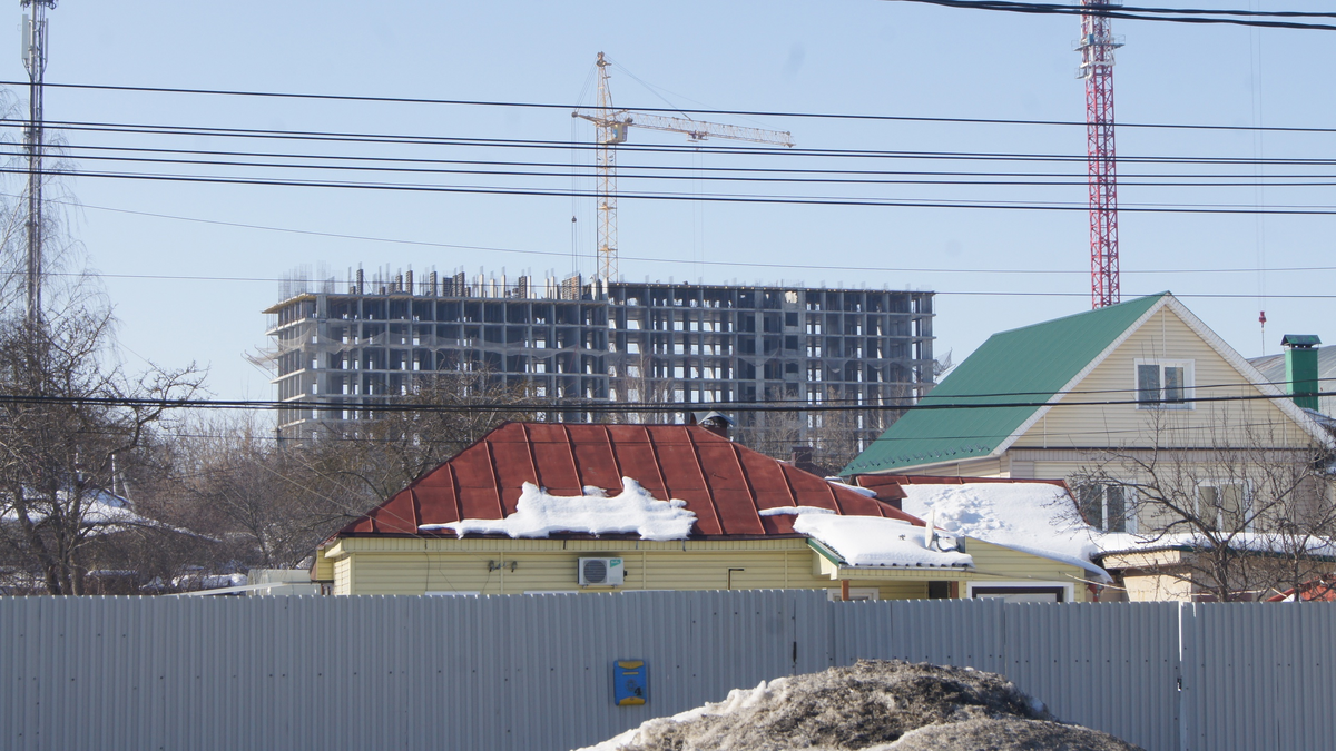 Вид на строящийся ЖК "Время", 02.03.2024 года