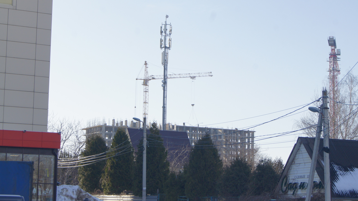 Вид на строящийся ЖК "Время", 02.03.2024 года