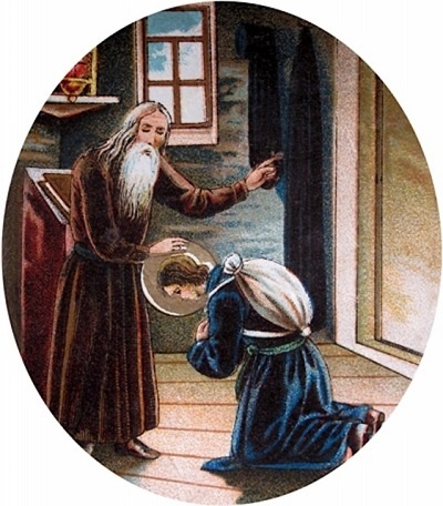 Благословление Прохора Мошнина (буд. Серафима Саровского) старцем Досифеем Киевским.