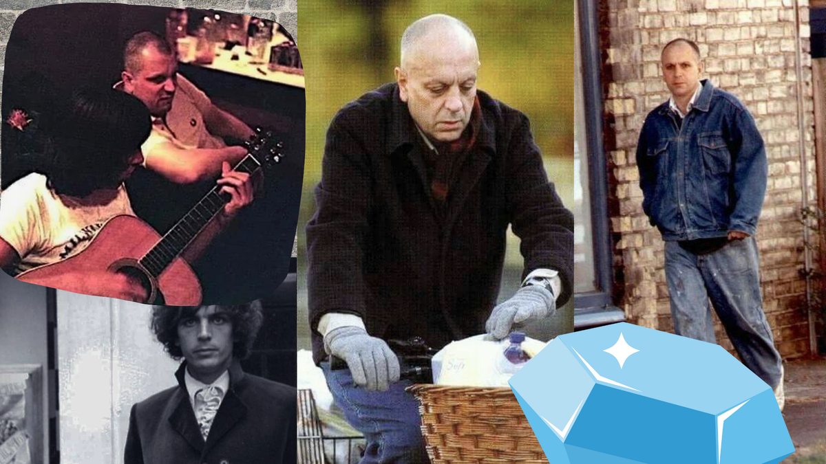 Сид Барретт молодой, и в возрасте. И Роджер Уотерс.