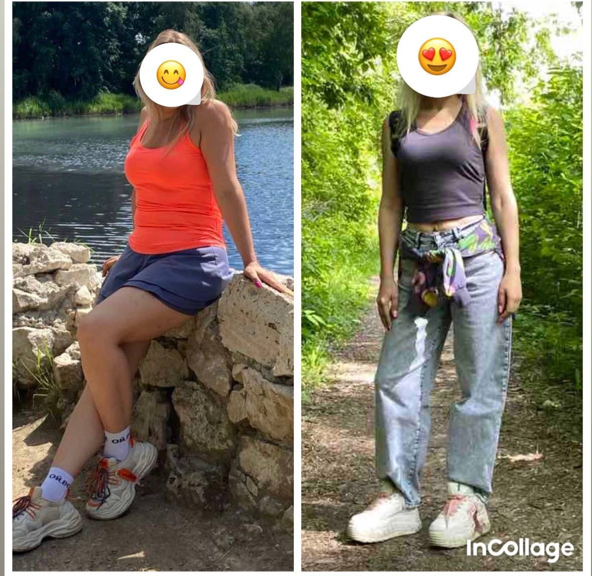 Ксения до/после 15 кг 15 см в талии и 12 см в бёдрах