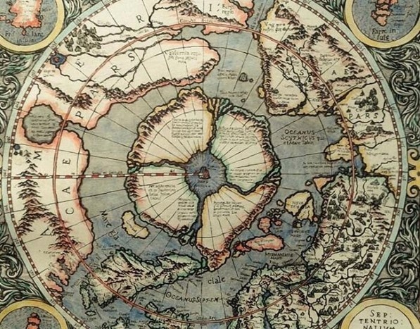 Карта Герарда Меркатора 1569 год. Гиперборея Фото из открытого доступа