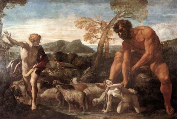 Норандино и Лючина, обнаруженные огром» (1624) Джованни Ланфранко. Галерея Боргезе